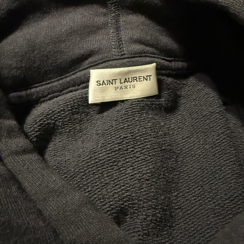 Saint Laurent Black Hoodie with Gold Logo - Picture 3 of 4
